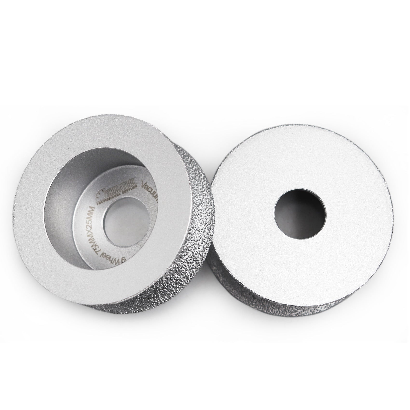 SHDIATOOL 3"/75mm Diamond Grinding Disc of Half-Round Edge 2pcs Marble Granite - SHDIATOOL