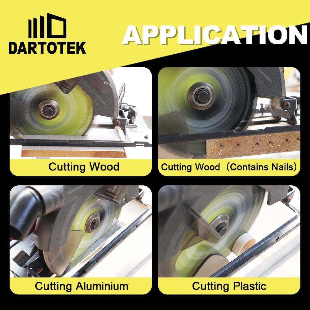 DARTOTEK 1/2/3Pcs Dia 85/165/216mm TCT Hard alloy Cutting Disc Circular Saw Blade For Cutting Wood Aluminium Copper Metal Disc Cutter