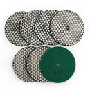 SHDIATOOL 4" Super Diamond Wet/Dry Polishing Pads for Granite Marble - SHDIATOOL