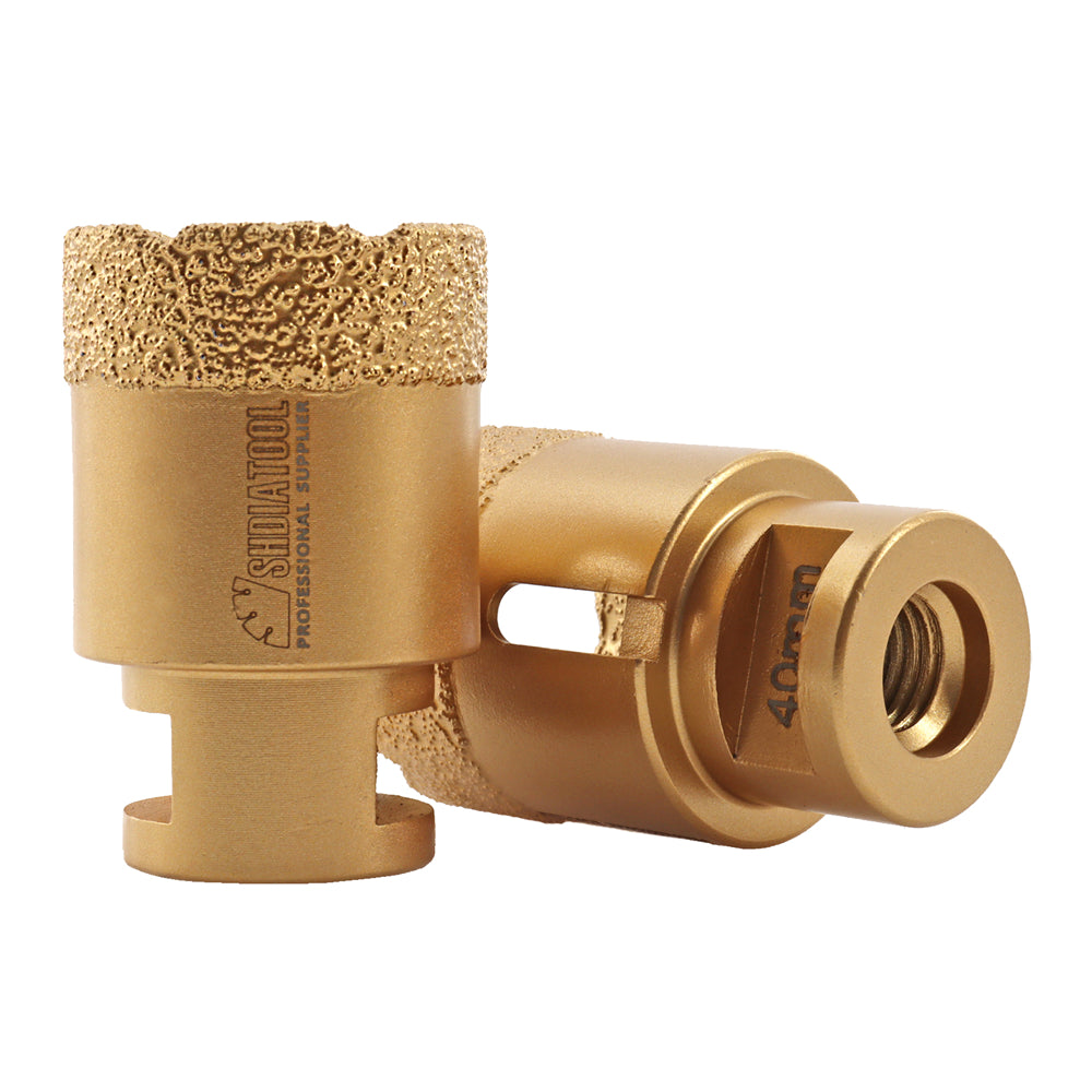 SHDIATOOL 40mm Diamond Drilling Core Bits for Ceramic Marble M14 Thread