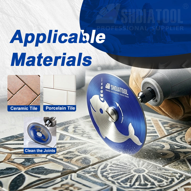 SHDATOOL Dia 50mm Mini Disc Diamond Tile Cutter Sintered Continuous-Tooth Saw Blade For Cleaning Ceramic Tile Grout Softer Tiles