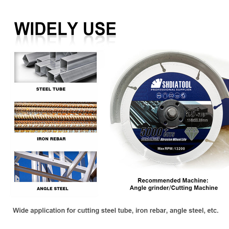 Diamond Metal Cutting Disc 3"/4"/4.5"/5" for Steel Tube Iron Rebar  Saw Blade