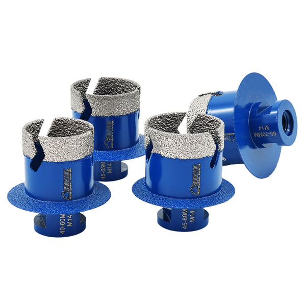 Shdiatool 1/2pcs Diamond Drill Core Bits For Washing Basin Water Sink Hole Saw Tile Granite Marble Countertop Drilling Crown