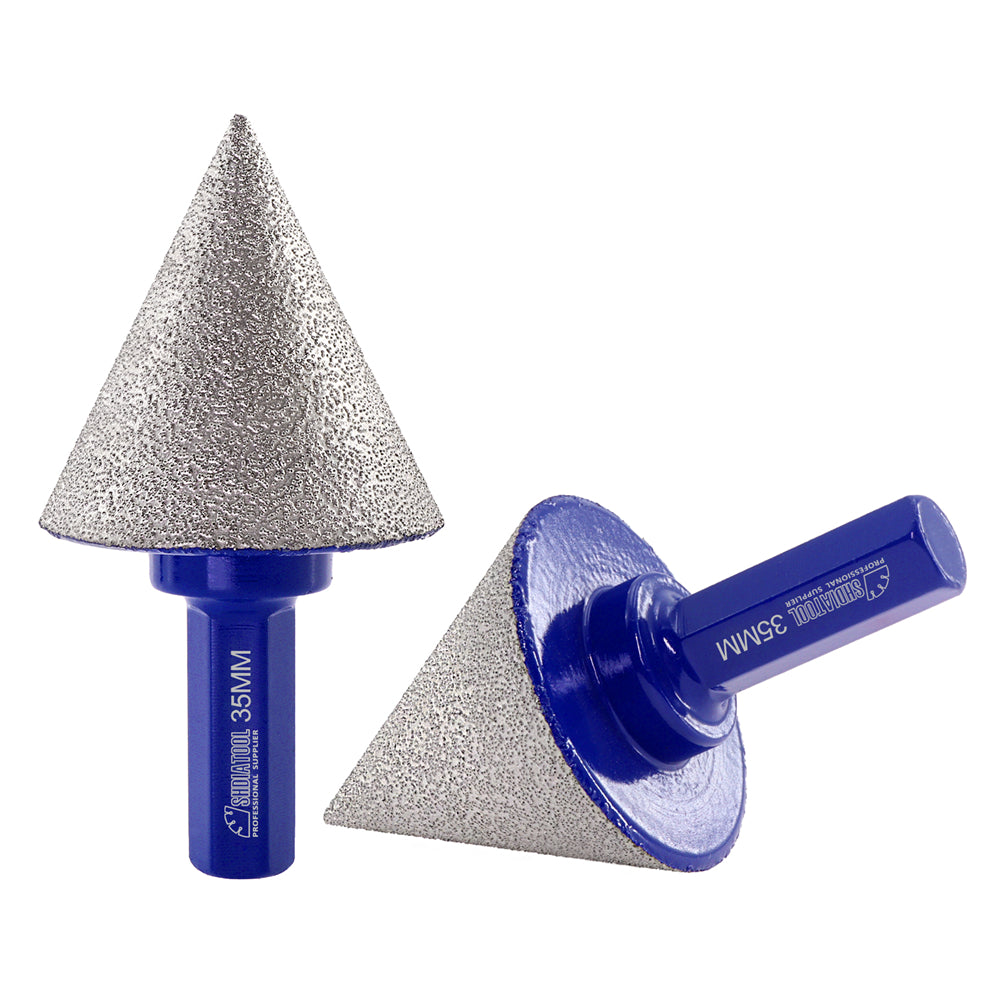 SHDIATOOL Diamond Beveling Chamfer Bits for Enlarge Shape Bevel Existing Holes in Tile Porcelain Ceramic Marble Granite - SHDIATOOL