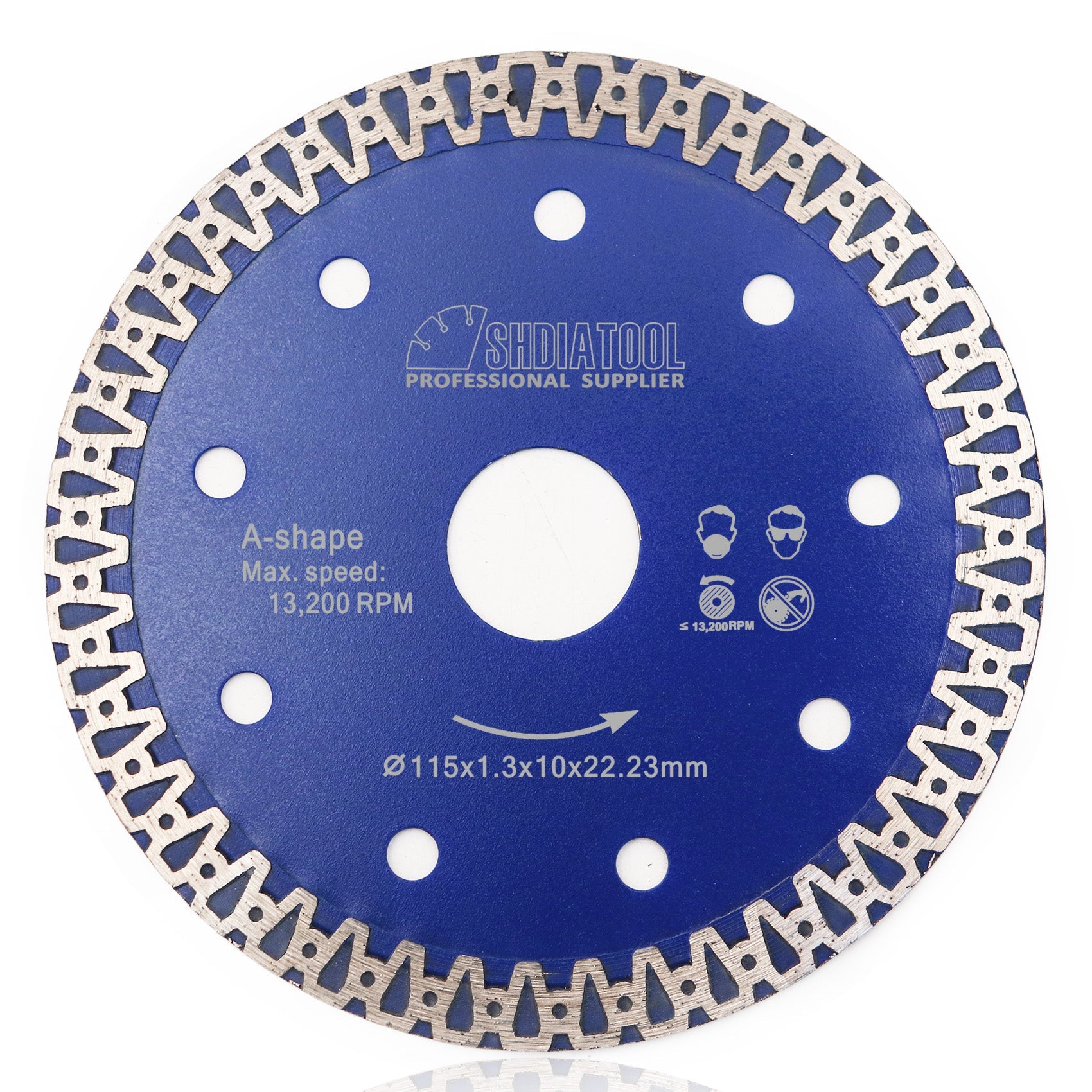 A-Shape Mesh Turbo Diamond Blade 4.5" 5" Cutting Tile Marble Masonry - SHDIATOOL