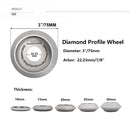 3" SHDIATOOL V-shape Diamond Hand Grinding Wheels for Marble Ceramic Carving Edge - SHDIATOOL
