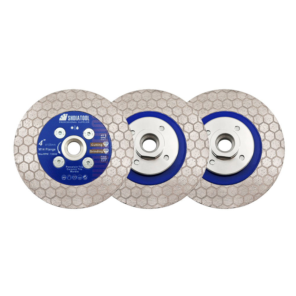 Saw Blade Hexgonal Double Sided Ceramic Marble Cutting Grinding Disc M14 or 5/8-11