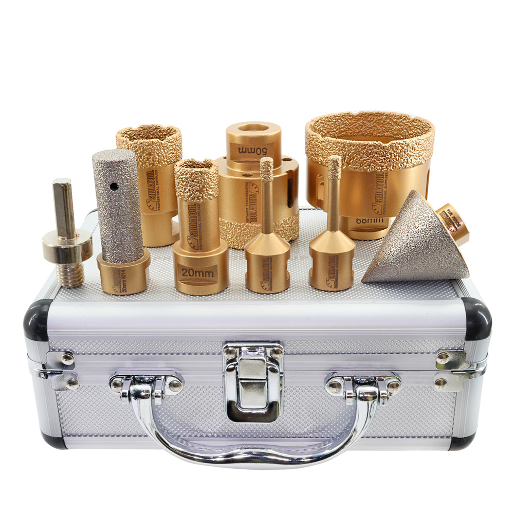 SHDIATOOL Diamond Drill Bits 9pcs/Box M14 Granite Marble Ceramic Porcelain - SHDIATOOL