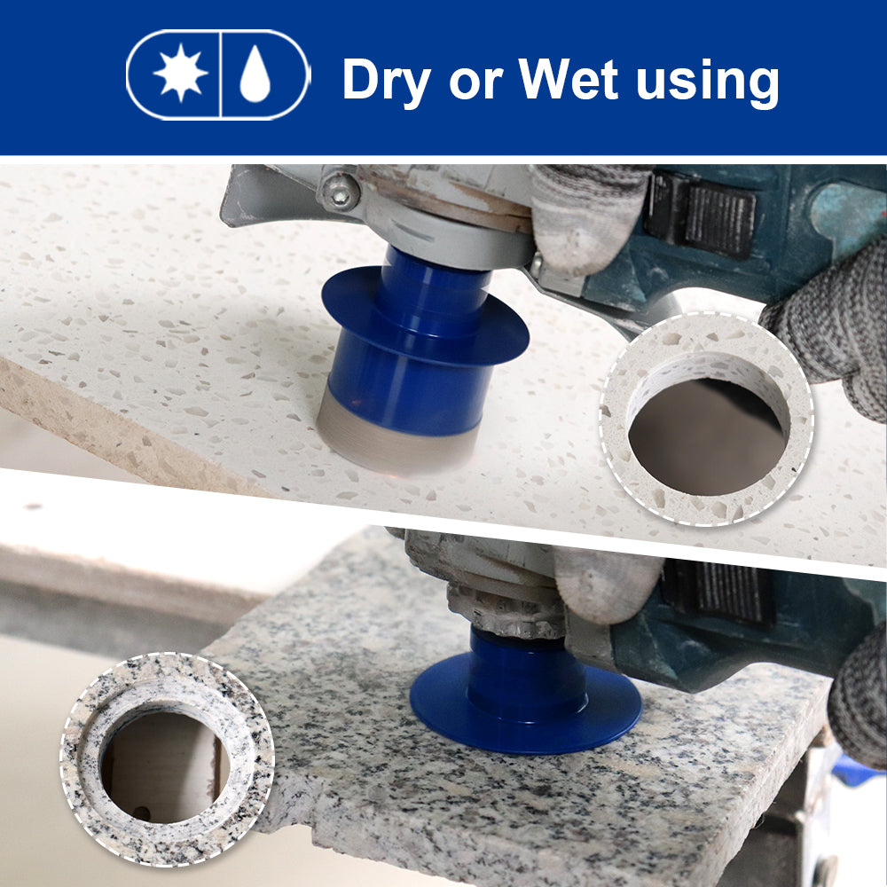 Shdiatool 1/2pcs Diamond Drill Core Bits For Washing Basin Water Sink Hole Saw Tile Granite Marble Countertop Drilling Crown