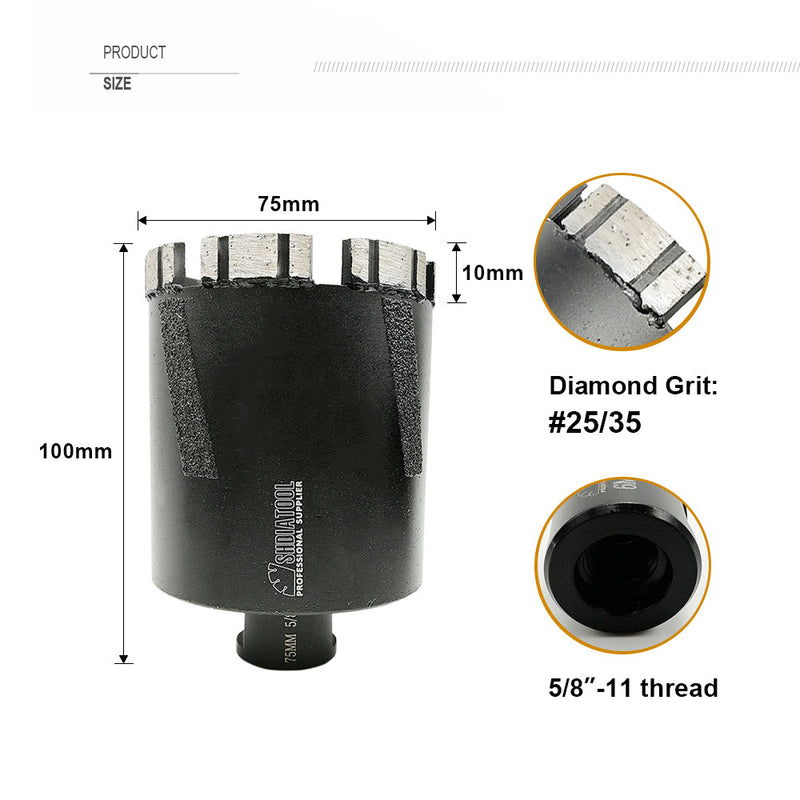 Diamond Drill Core Bit Laser Welded 18-102mm for Hard Stone Concrete Granite