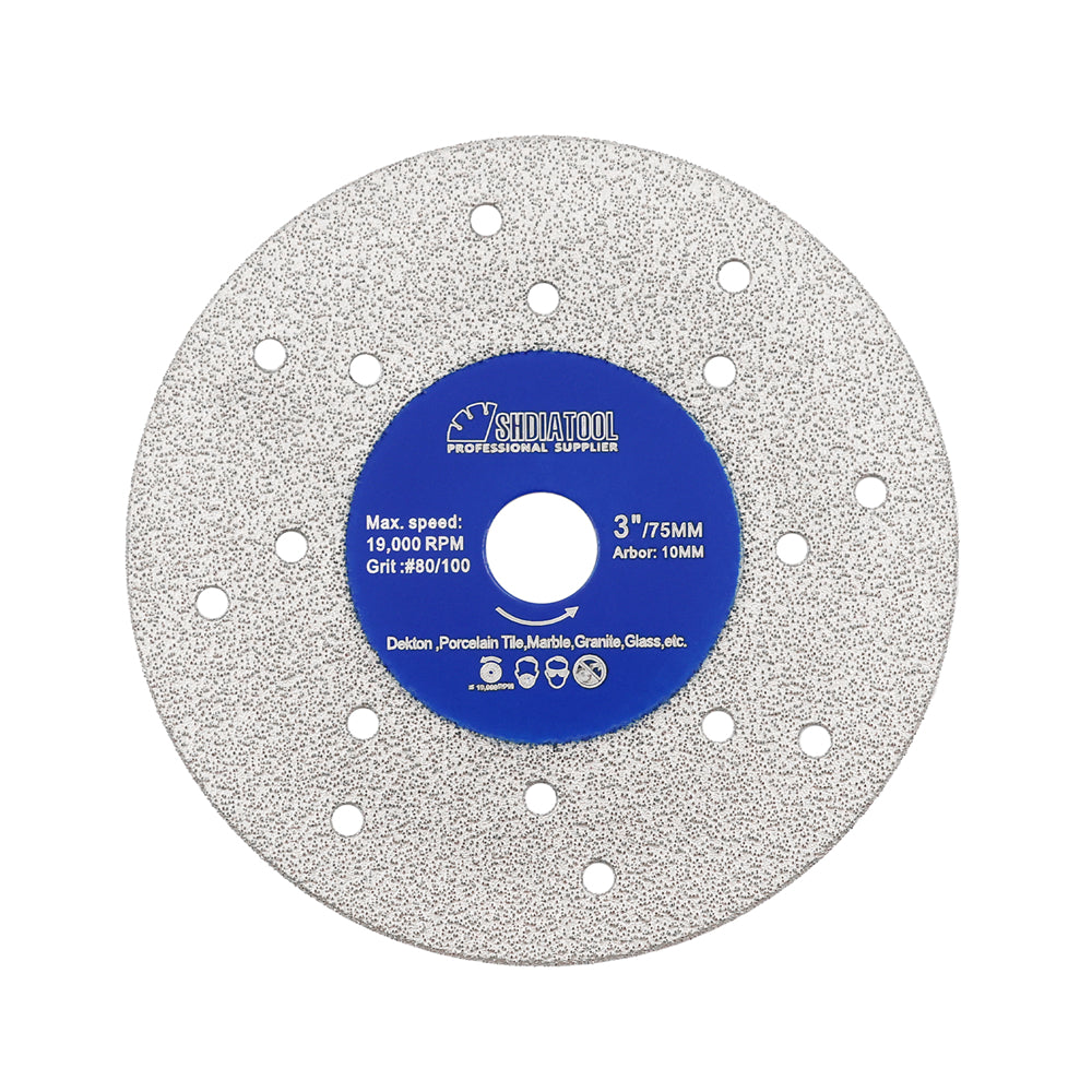 SHDIATOOL 1/2/3pcs Porous Widened Cutting Blade 75/115/125mm Ultra-Thin Disc Dekton Porcelain Tile Marble Glass Granite
