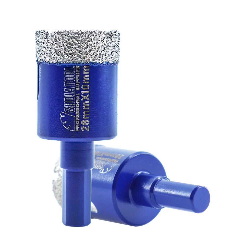 SHDIATOOL Diamond Drill Core Bits with Triangle Shank for Porcelain Tile Ceramic Granite Marble Masonry Stone Diamond Hole Saw Dia 20-68mm - SHDIATOOL