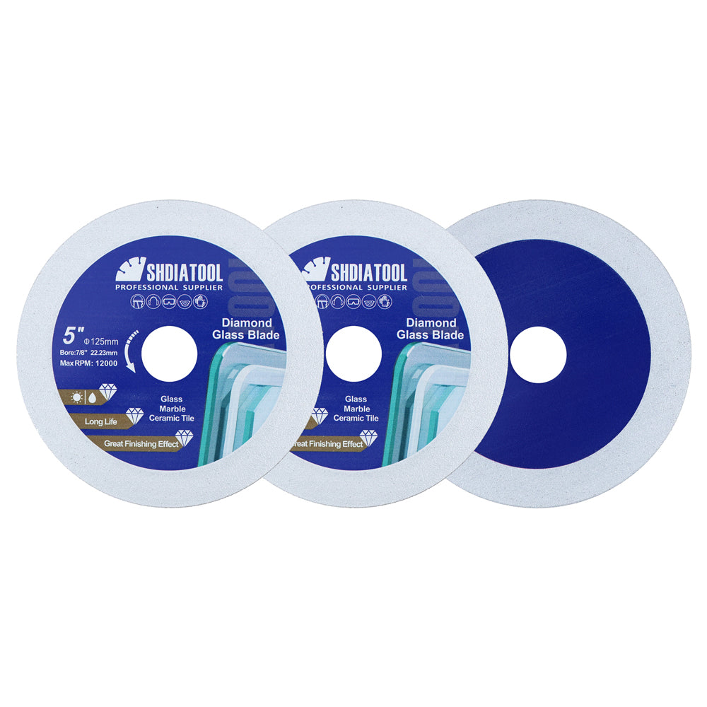 DE Warehouse SHDIATOOL Diamond Cutting Grinding Glass Disc 1pc 125mm Saw Blade for Glass Ceramic