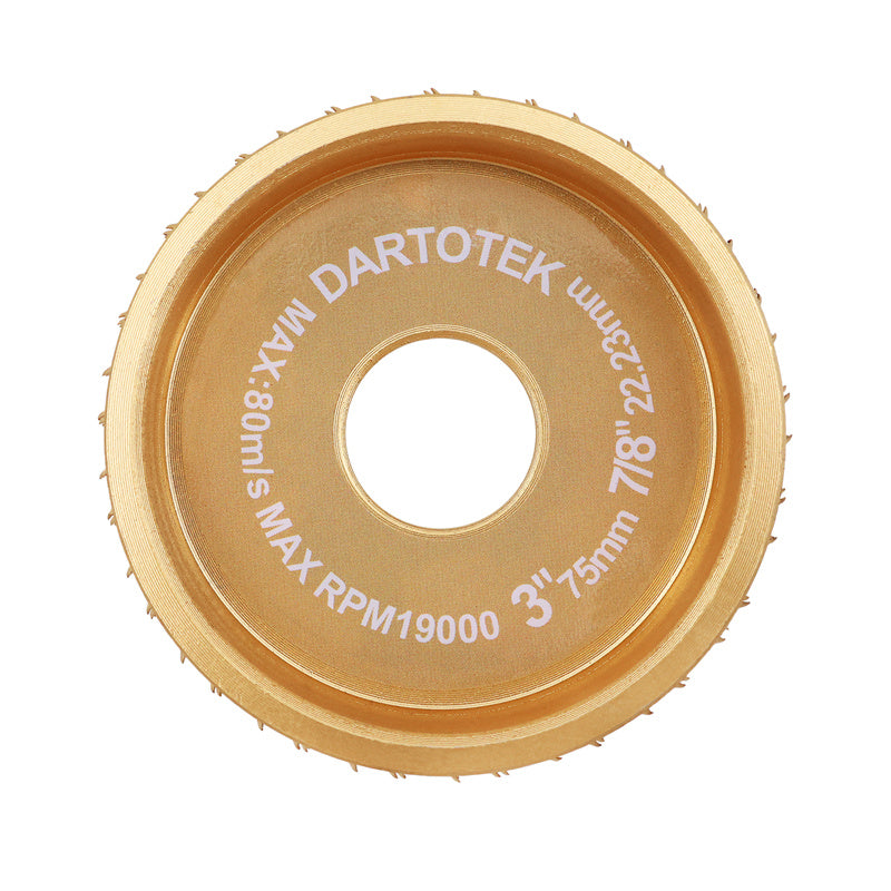 DARTOTEK 1pc 75/100/125mm  Wood Grinding Wheel Cup Wheel Milling Disc Plate Carving Profile Plain Bevel Camber Bowl Abrasive Tool Trimming