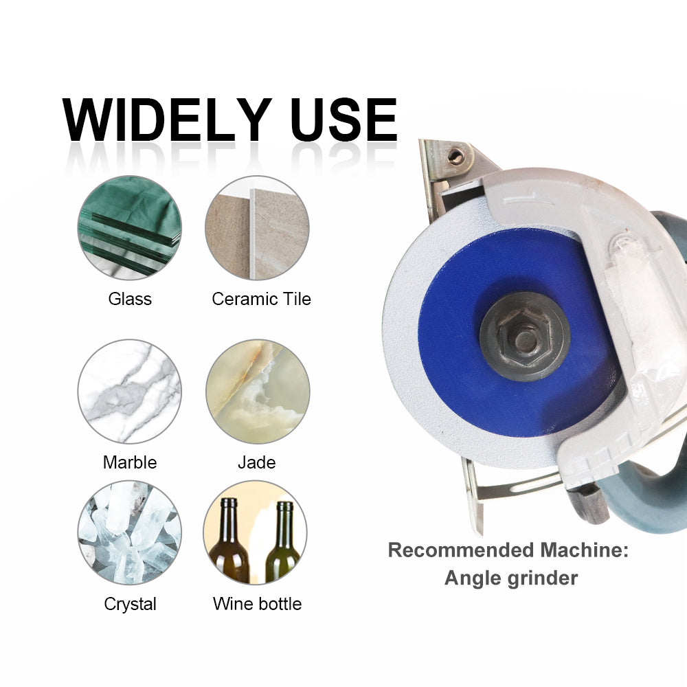 DE Warehouse SHDIATOOL Diamond Cutting Grinding Glass Disc 1pc 125mm Saw Blade for Glass Ceramic