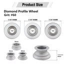 SHDIATOOL Diamond Profile Wheel Grinding Wheel 1pc or 2pcs Dia 85mm Milling Chamfer Edge Marble Granite Quartz Ceramics Tile