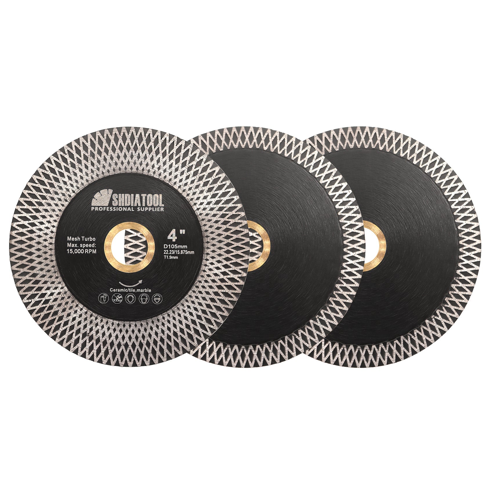 SHDIATOOL X Mesh Turbo Blade Tile Ceramic Marble Double Sided Diamond Cutting Grinding Disc US Warehouse