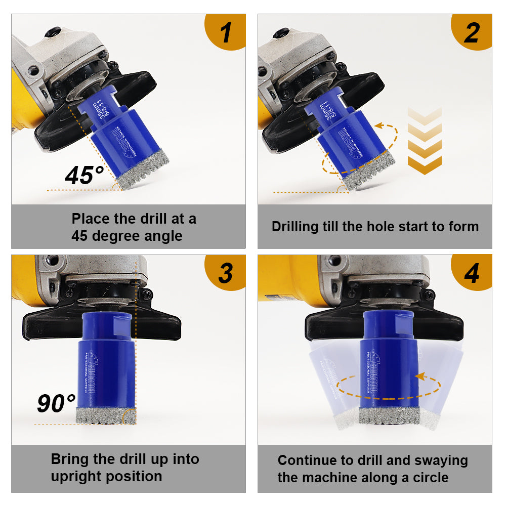 SHDIATOOL Diamond Core Drill Bit Porcelain Tile Marble Stone with M14