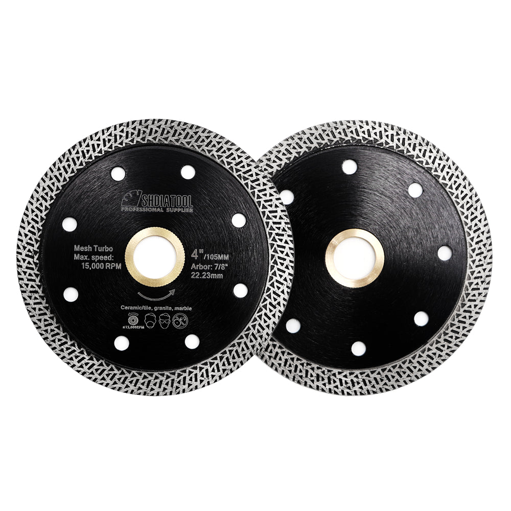 SHDIATOOL Mesh Turbo Saw Blade 1pc 4"/4.5"/5" Cutting for Granite Ceramic US Warehouse
