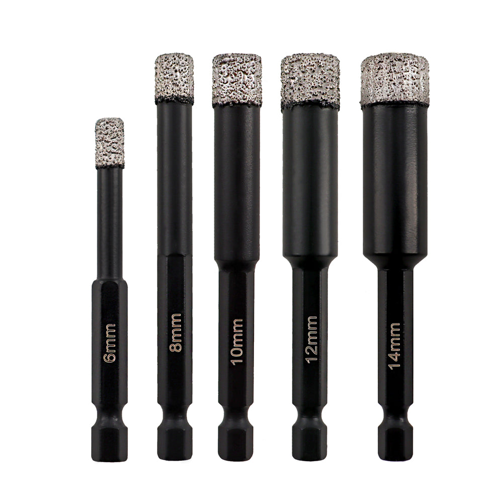 Diamond Drilling Bit 5pcs Ceramic Granite Marble Core Bit Quick-fit Shank