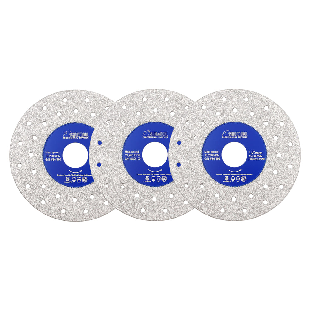 SHDIATOOL 1/2/3pcs Porous Widened Cutting Blade 75/115/125mm Ultra-Thin Disc Dekton Porcelain Tile Marble Glass Granite