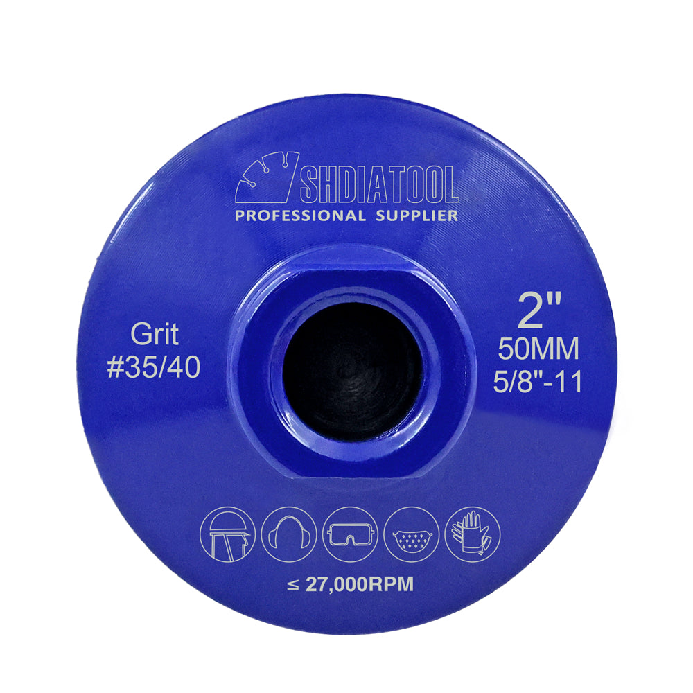 SHDIATOOL 2 inch Vacuum Brazed Flat Grinding Wheel for Granite Marble Concrete