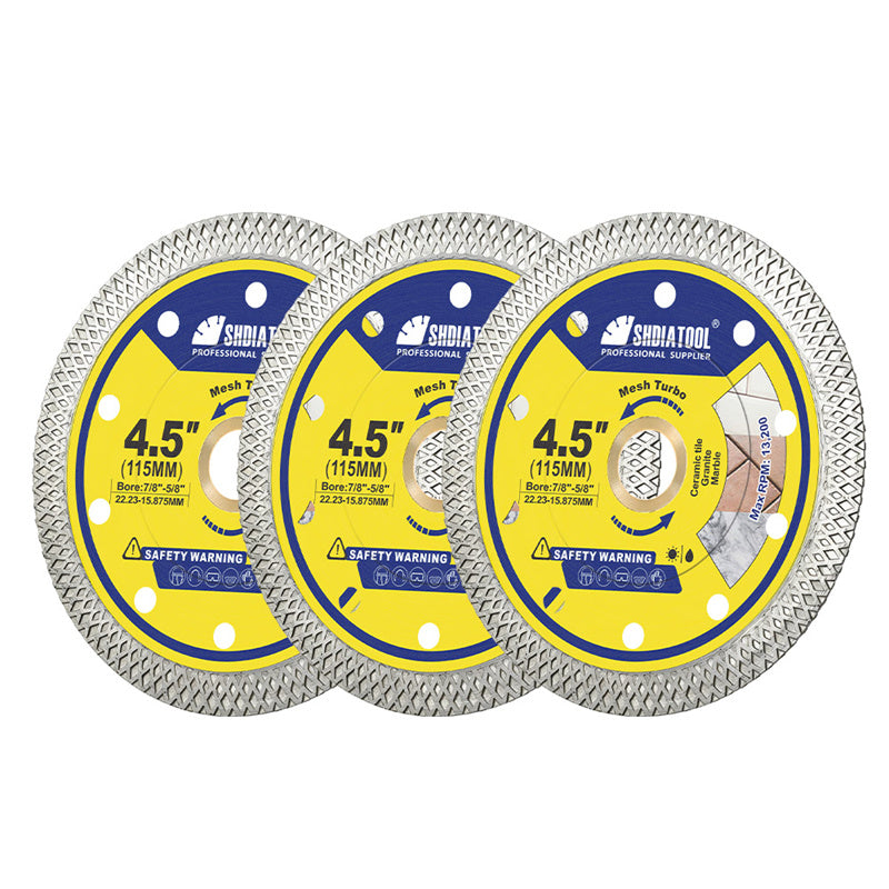 SHDIATOOL 115mm X Mesh Cutting Disc 1/2/3Pcs Diamond Saw Blade For Marble Ceramic Tile Granite 4.5Inch Circular Disc Plate