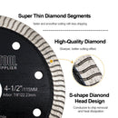 SHDIATOOL Superthin Diamond Saw Blades 4.5" 5"Ceramic Marble Granite