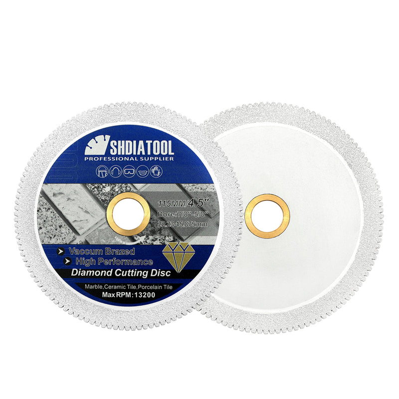 SHDIATOOL Diamond Cutting Disc Dia 4.5"/115mm for Marble Ceramic Tile Artificial Stone Vacuum Brazed Saw Blade