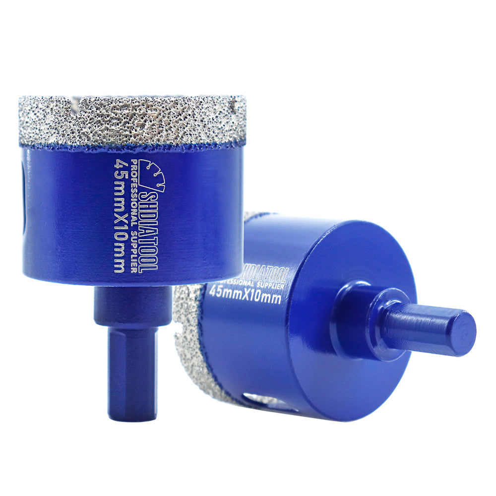 SHDIATOOL Diamond Drill Core Bits with Triangle Shank for Porcelain Tile Ceramic Granite Marble Masonry Stone Diamond Hole Saw Dia 20-68mm - SHDIATOOL