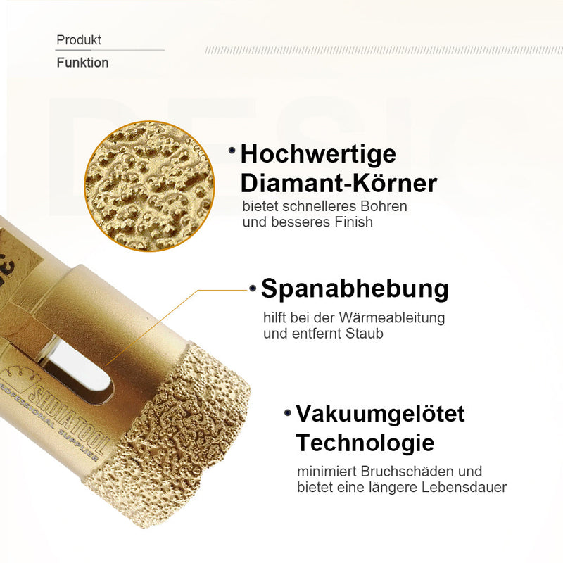 SHDIATOOL 43mm Diamond Drilling Core Bits for Ceramic Marble M14 Thread