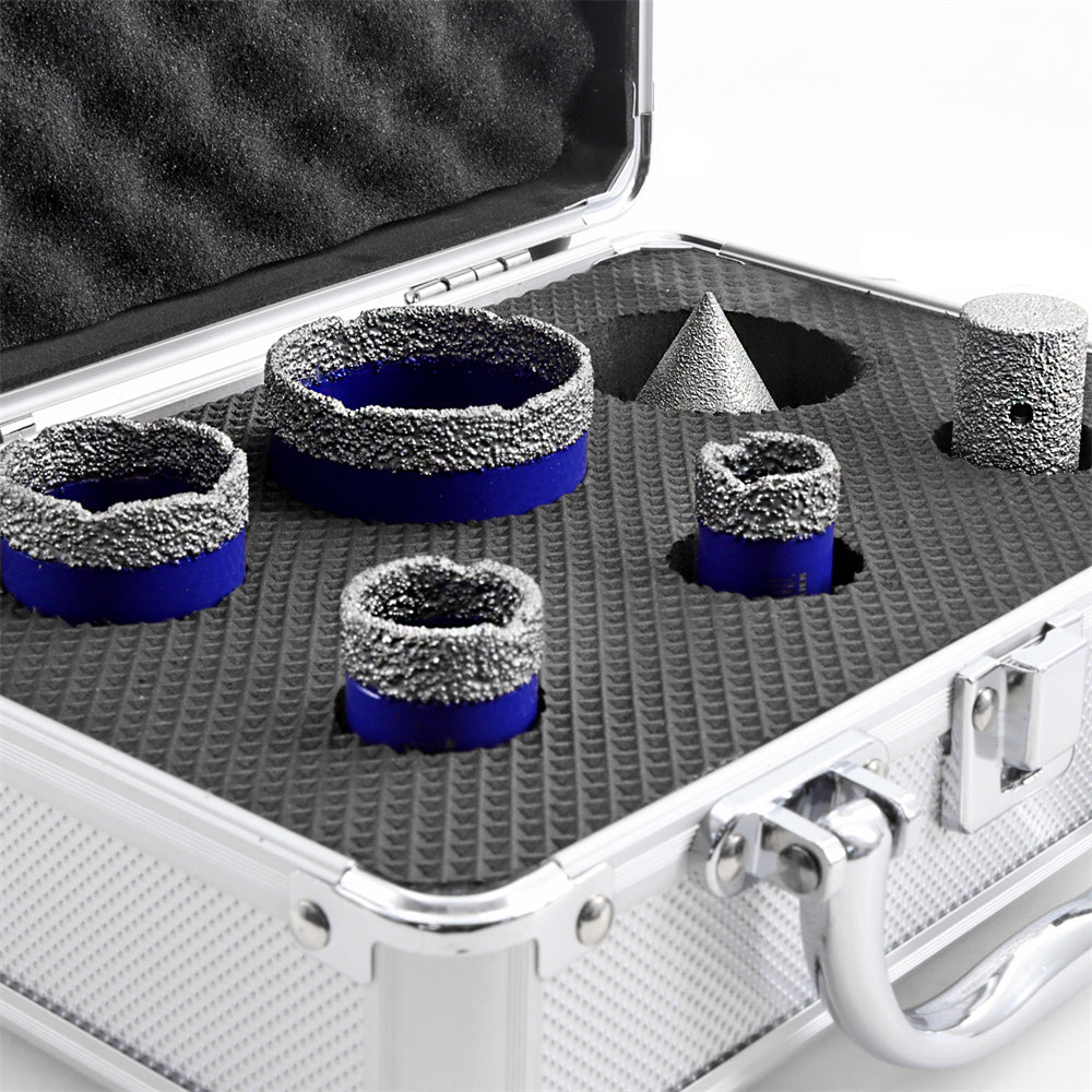 SHDIATOOL 1set/6pcs with Box Diamond Drill Core Bits  for Ceramic  Marble 5/8"-11 - SHDIATOOL
