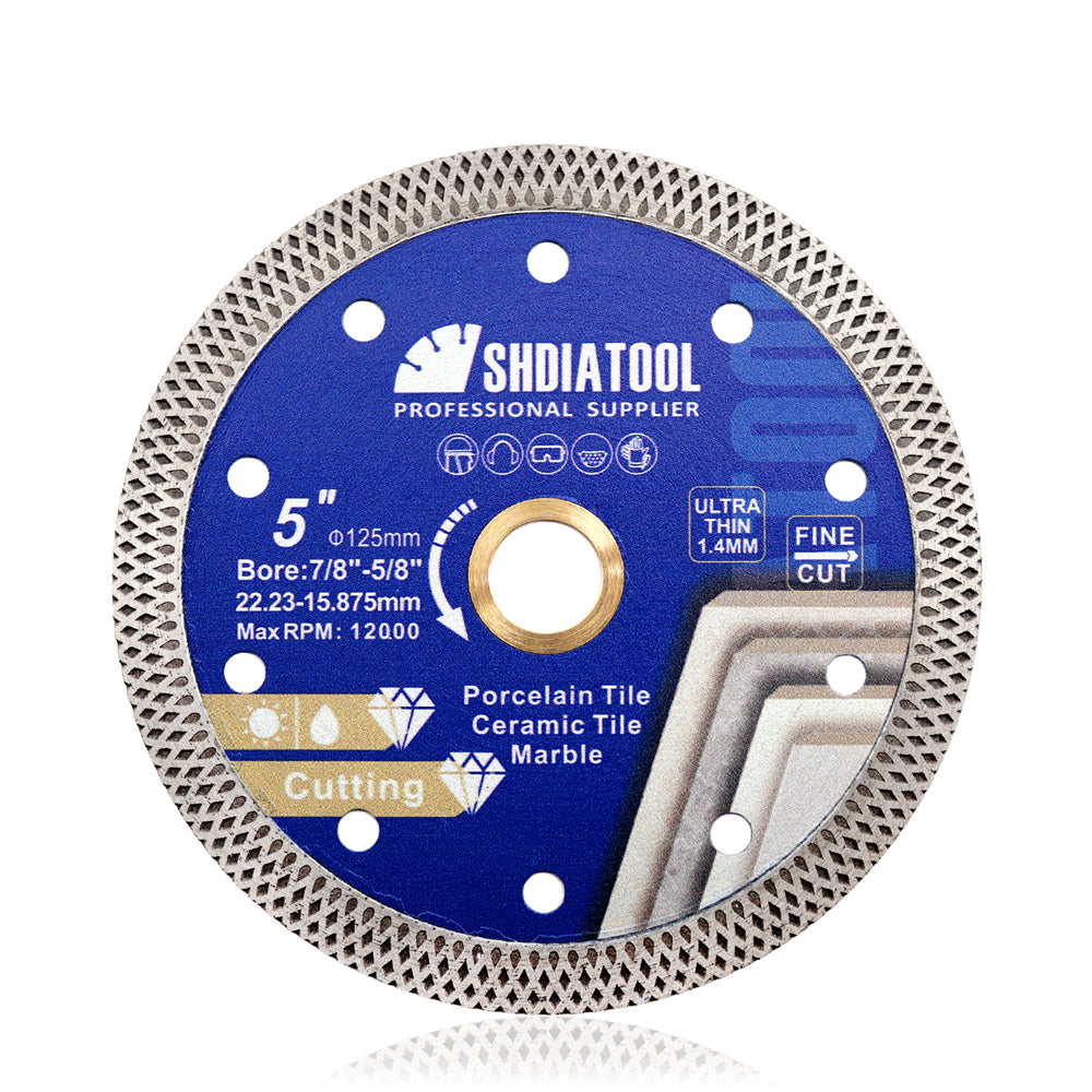 Superthin Mesh Turbo Diamond Saw Blade Procelain Ceramic Granite Marble 4''/4.5''/5'' - SHDIATOOL