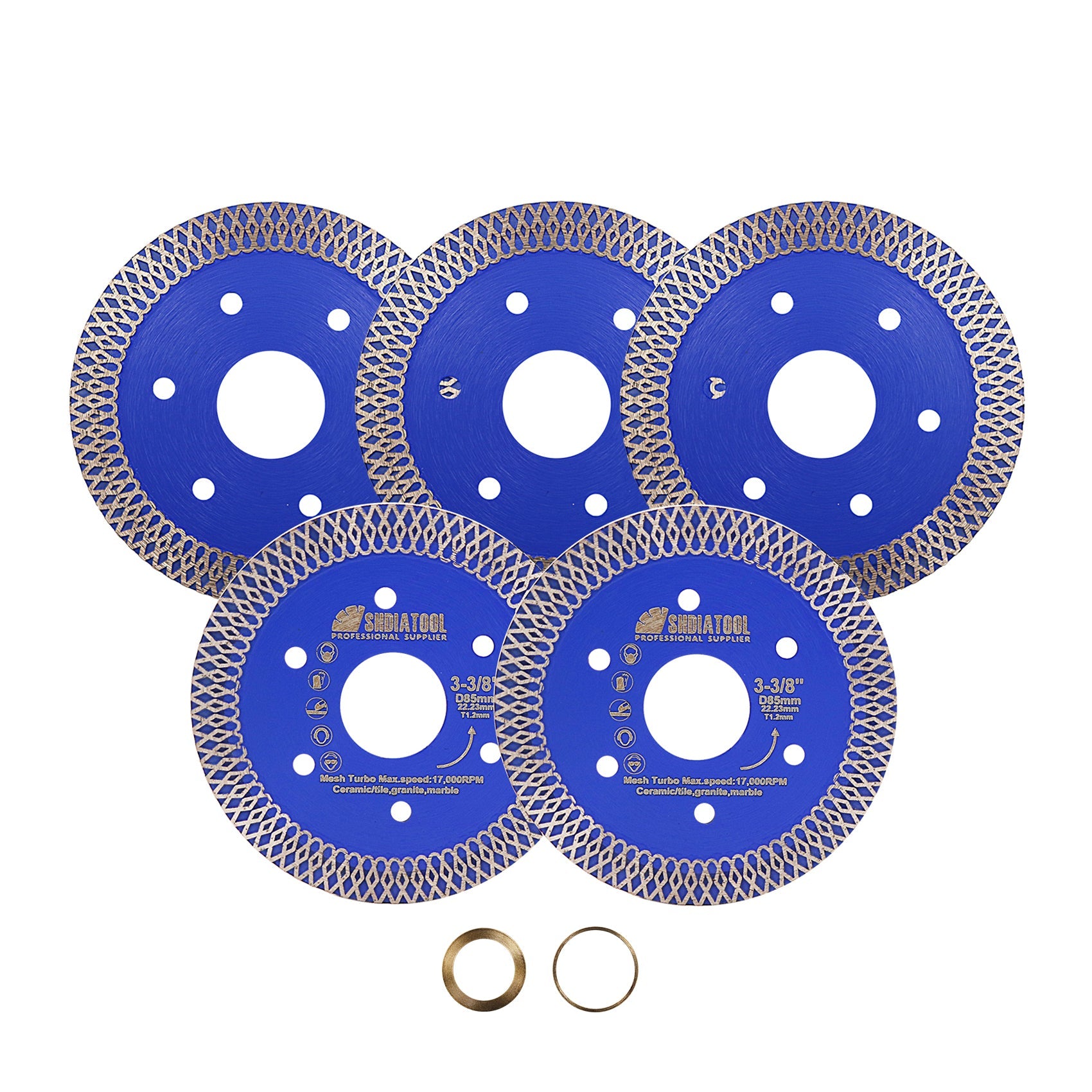 85MM X Mesh Turbo Diamond Saw Blade for Marble Ceramic Porcelain Tile SHDIATOOL - SHDIATOOL