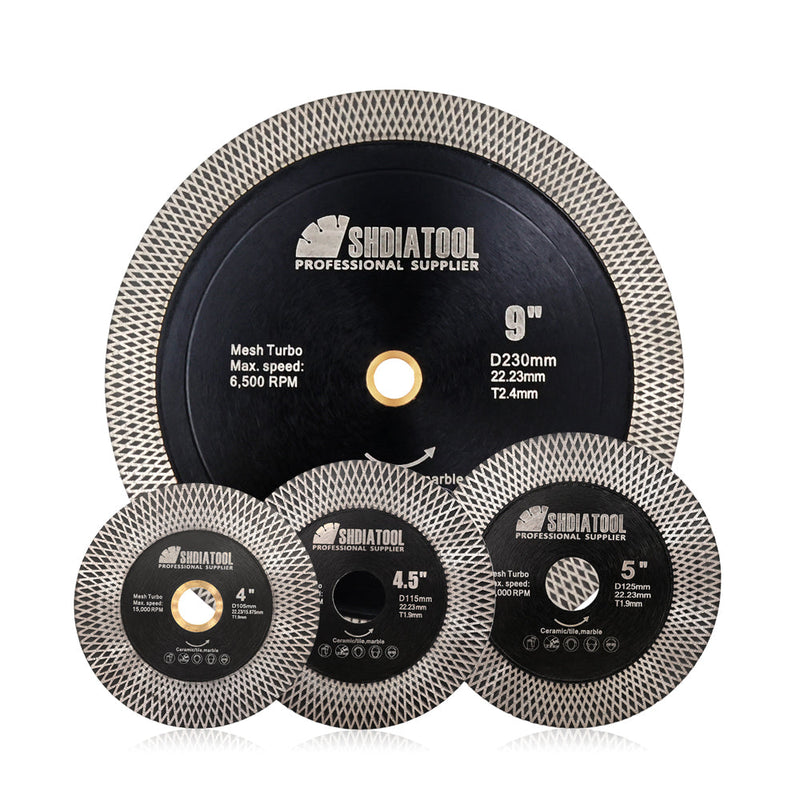 X Mesh Turbo Blade Tile Ceramic Marble Double Sided Diamond Cutting Grinding Disc