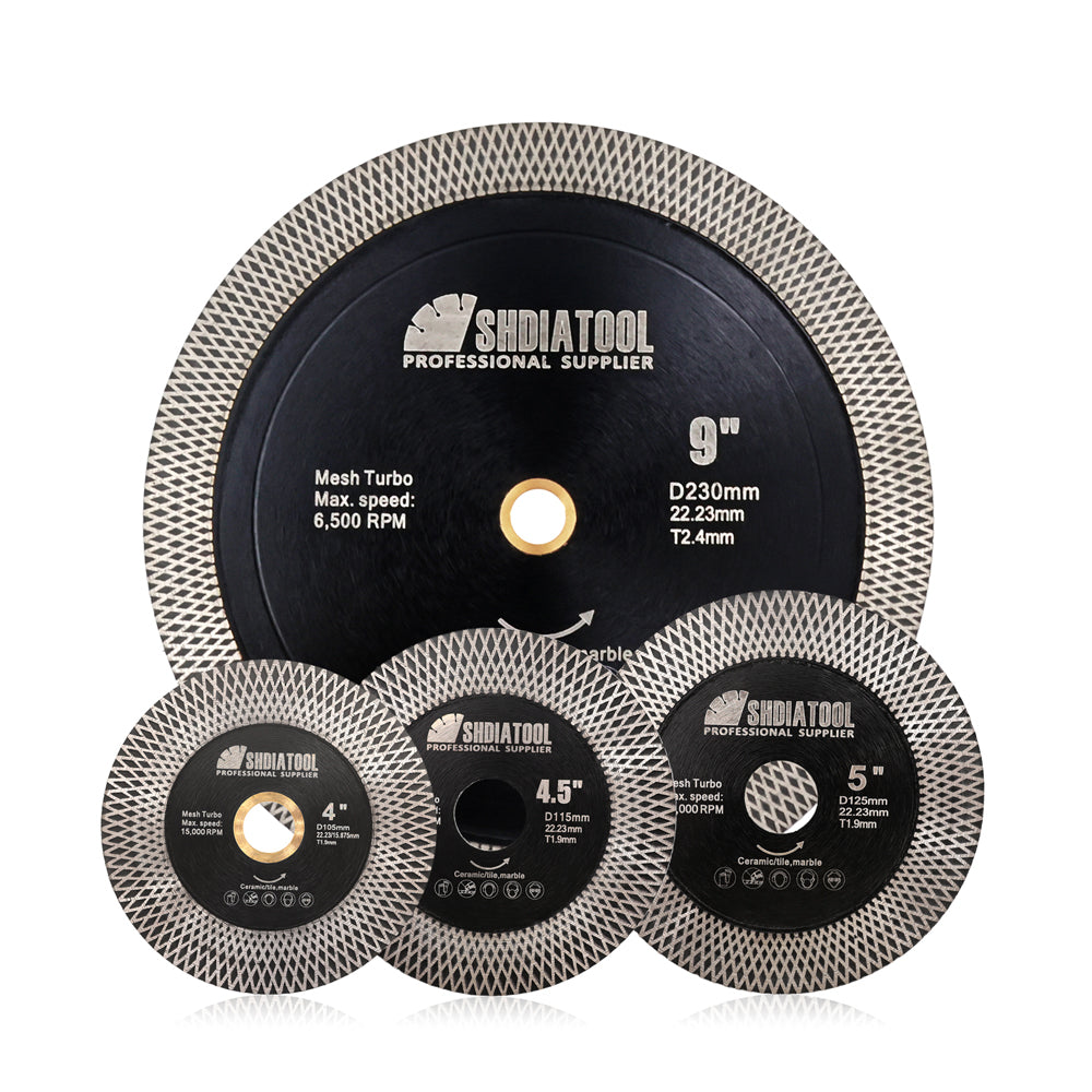 SHDIATOOL  X Mesh Turbo Saw Blade Cutting Grinding Tile Ceramic Marble Stone - SHDIATOOL