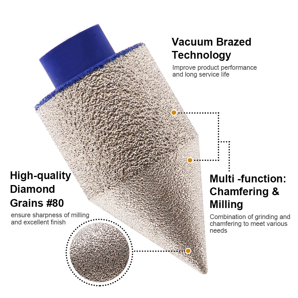 35/50mm Diamond Chamfering Milling Finger Bits for Ceramic Porcelain Tile Granite - SHDIATOOL