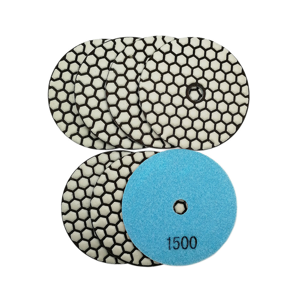 SHDIATOOL 4 inch Dry Diamond Polishing Pad for Granite Marble  7pcs/set - SHDIATOOL