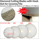 Wet Blade J-Slot Continuous Rim 2pcs 8"10"12"14"Cutting Ceramic Marble - SHDIATOOL