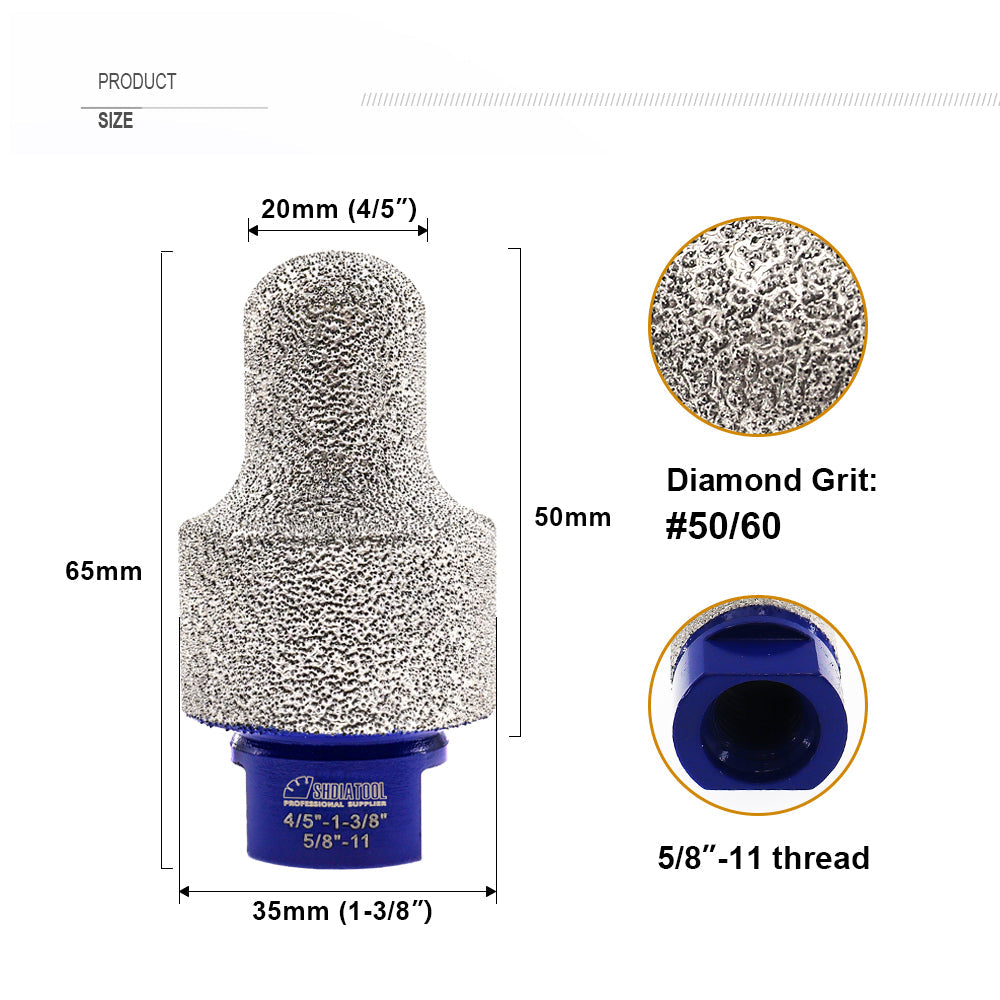 Diamond Finger Milling Bit M14 or 5/8-11 Enlarging Shaping in Tile Ceramic Granite - SHDIATOOL