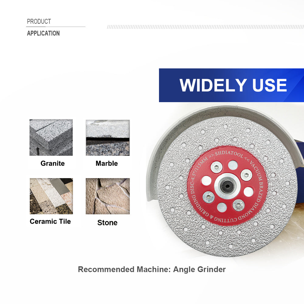 4.5" SHDIATOOL Diamond Cup Wheel for Cutting Grinding M14 Flange Saw Blades