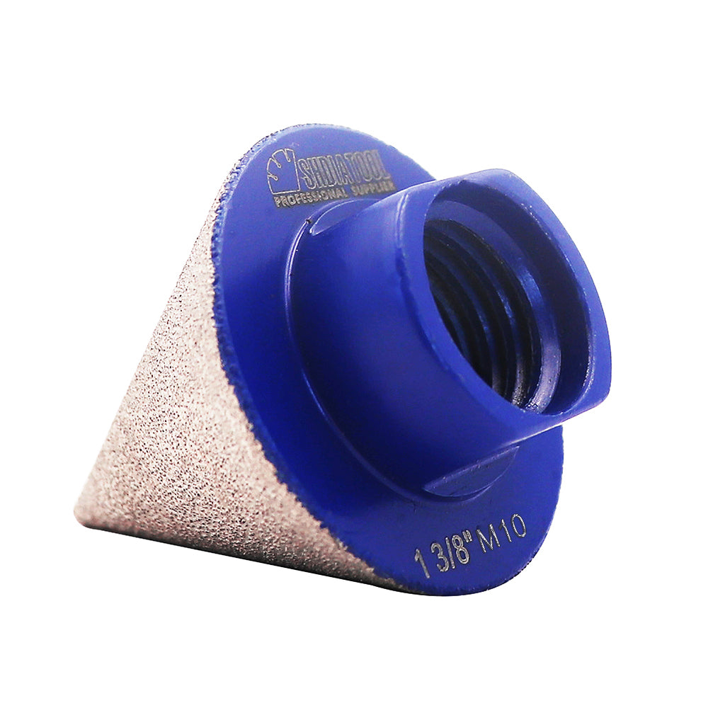 SHDIATOOL Diamond Beveling Chamfer Bits 5/8-11 or M14 or M10 Thread for Granite Marble Tiles Existing Holes Enlarging Polishing Shaping Dia 35/50/75mm - SHDIATOOL