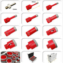 SHDIATOOL Red Diamond Drill Core Bits Kit with Box and an Adapter for Tile Porcelain Granite Marble - SHDIATOOL