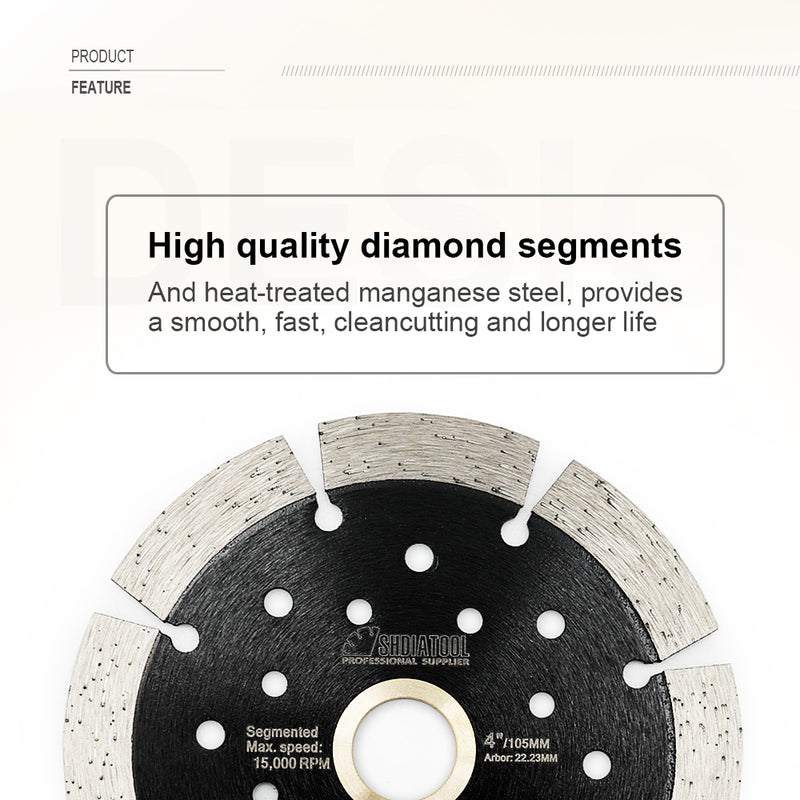 SHDIATOOL Concrete Diamond Segmented Saw Blade with Multi Holes Cutting  Granite Marble - SHDIATOOL