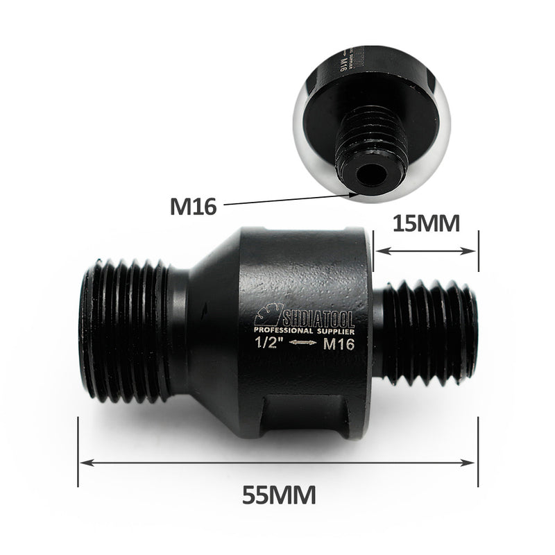 Adapter for M10/M14/M16/5/8-11 Male Thread To 1/2 inch Male Thread Fit ...