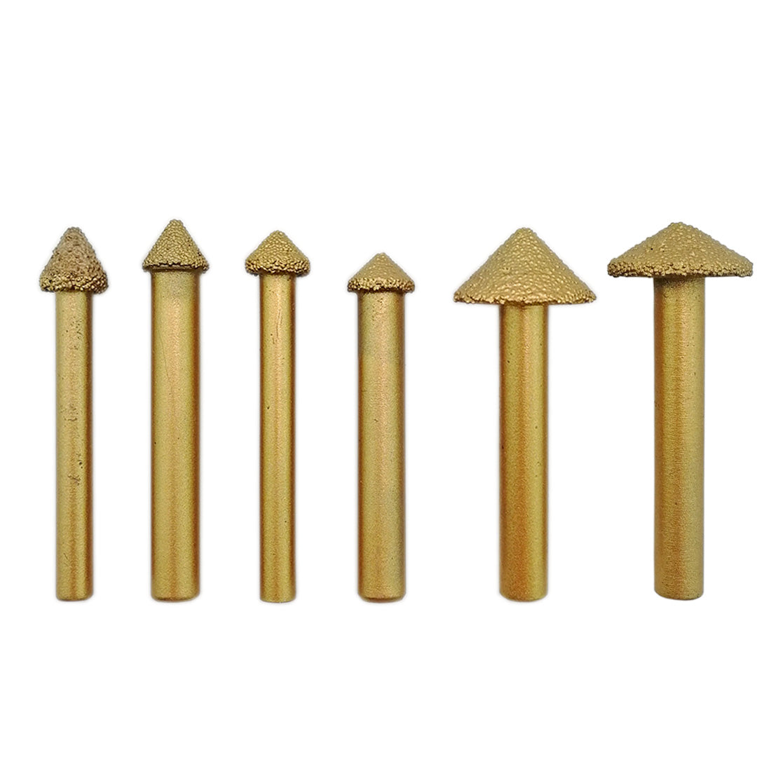 5pcs CNC Vacuum Brazed Diamond Engraving Bits for Stone Carving Tools granite - SHDIATOOL