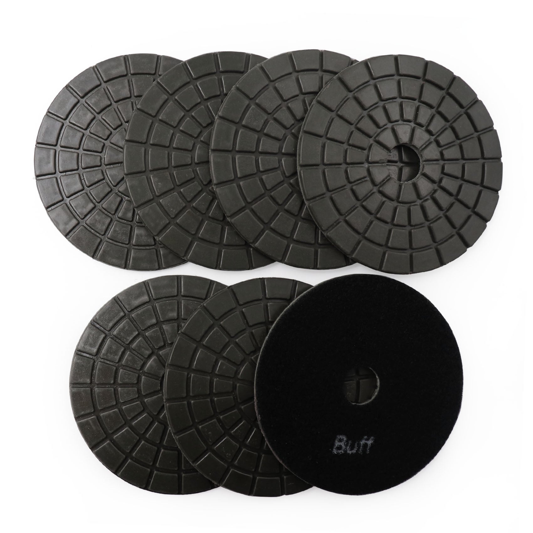 SHDIATOOL Diamond Polishing Pads for Marble Granite Dia 4"/100mm 7pcs/set - SHDIATOOL