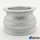 3"/75mm Vacuum Brazed Diamond Hand Convext Disc Stone Edge Grinding - DIATOOL