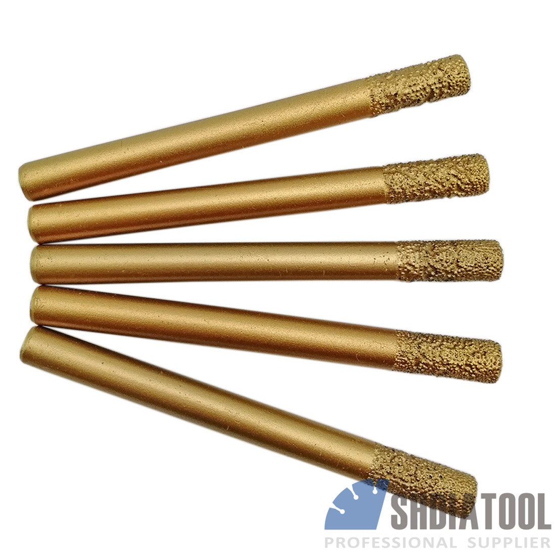 5pc CNC Vacuum Brazed Diamond Flat-end straight knife Engraving Bits for marble - DIATOOL