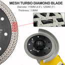 5pcs 4.5"/115mm Mesh Turbo Diamond Saw Blade Cutting Porcelain Tile - DIATOOL